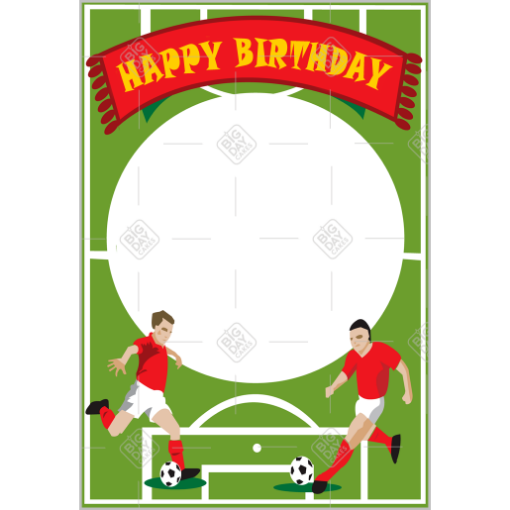 Happy Birthday Football frame - portrait