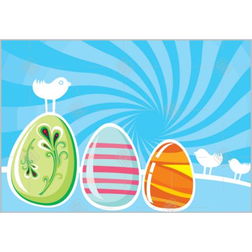 Easter eggs topper - landscape