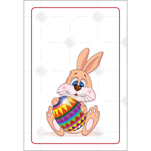 Easter Bunny Egg topper - portrait