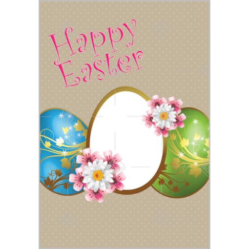 Easter egg cutout frame - portrait