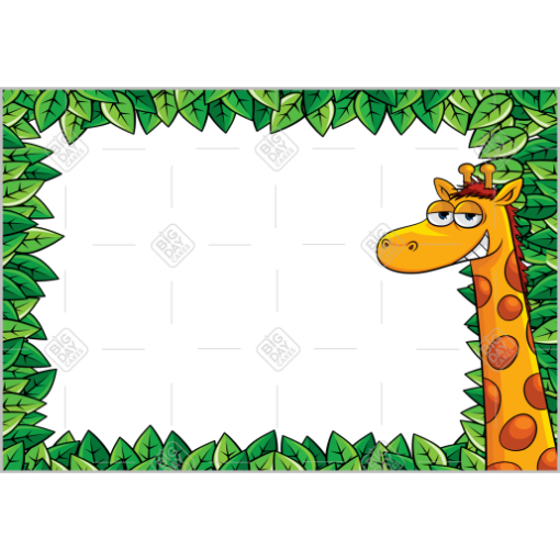 Cute giraffe frame - landscape
