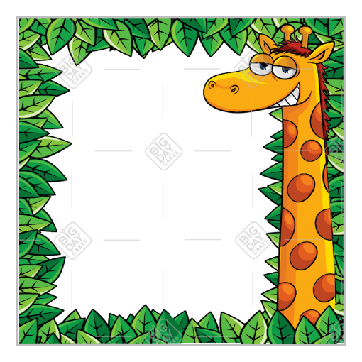 Kids funny giraffe frame - square