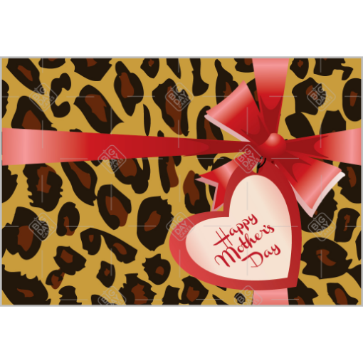 Mothers Day leopard print gift topper - landscape