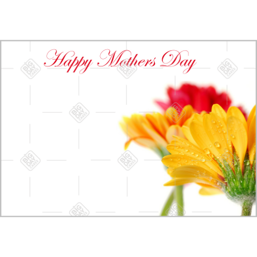 Mothers Day yellow flowers topper - landscape