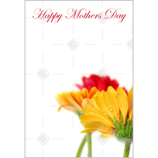 Mothers Day yellow flowers topper - portrait