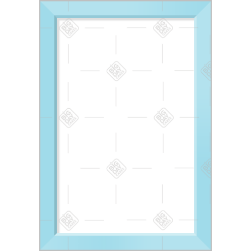 Simple light blue frame - portrait