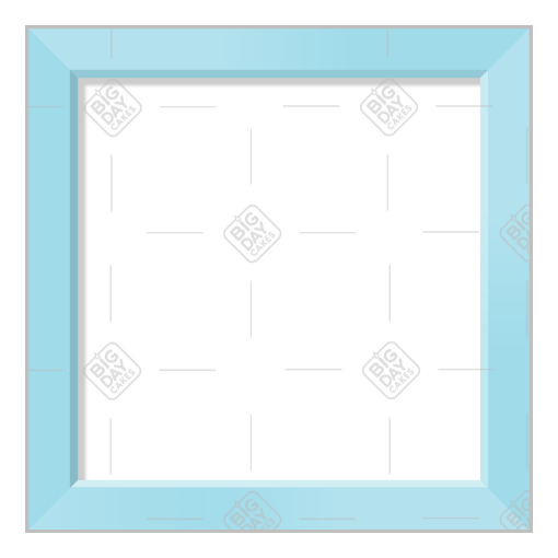 Simple light blue frame - square