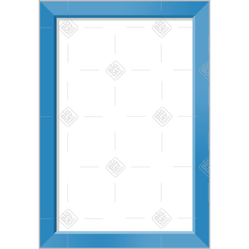 Simple mid blue frame - portrait