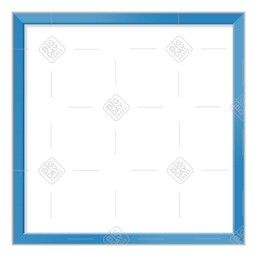 Simple thin mid blue frame - square