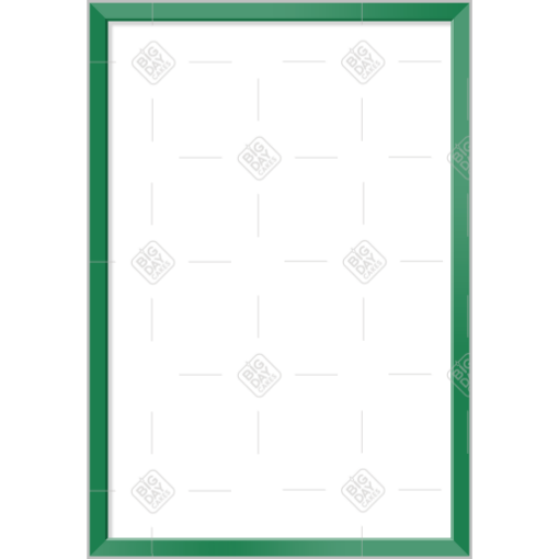 Simple thin green frame - portrait
