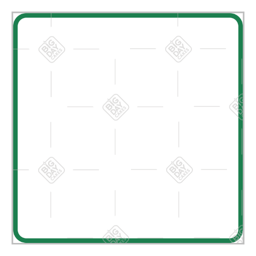 Simple very thin green frame - square