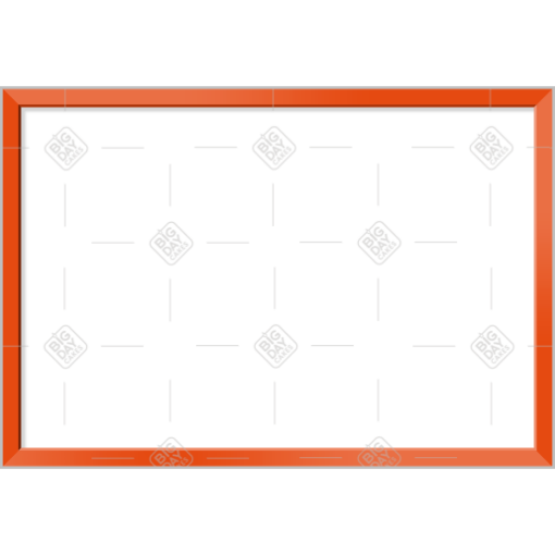 Simple thin orange frame - landscape