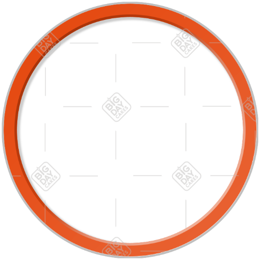 Simple thin orange frame - round