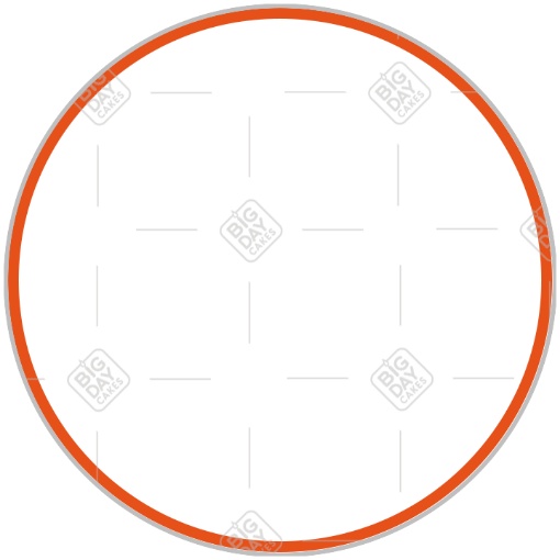 Simple very thin orange frame - round