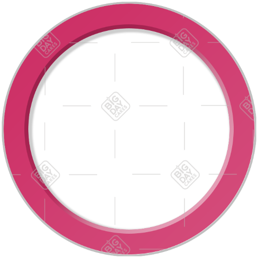 Simple pink frame - round