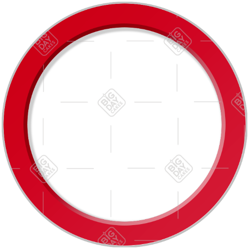 Simple red frame - round