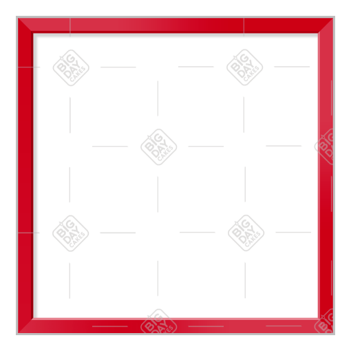 Simple thin red frame - square