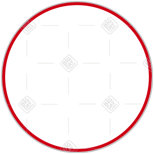 Simple very thin red frame - round