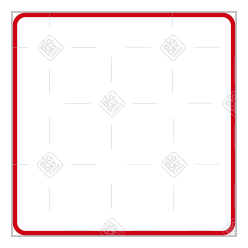 Simple very thin red frame - square