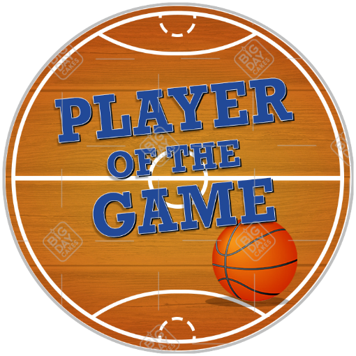 Basketball Player of the Game topper - round