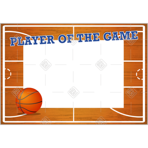 Basketball Player of the Game frame - landscape