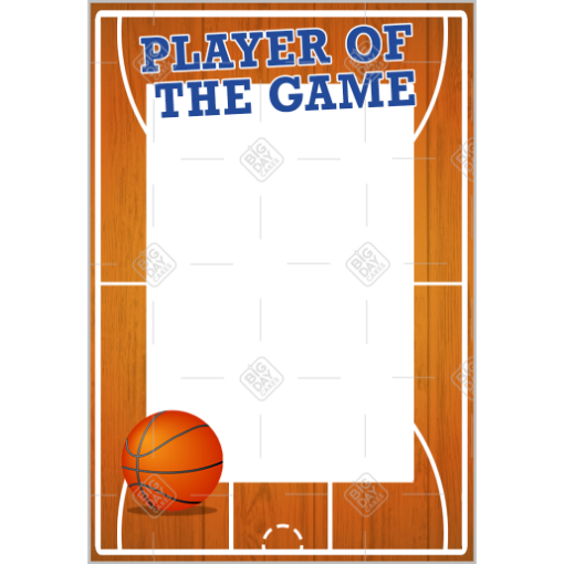 Basketball Player of the Game frame - portrait
