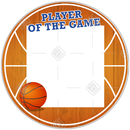 Basketball Player of the Game frame - round