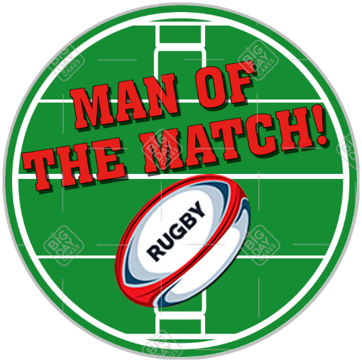 Rugby Man of the Match topper - round
