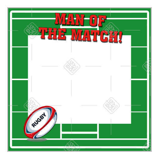 Rugby Man of the Match frame - square