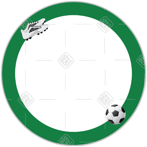 Football green frame - round
