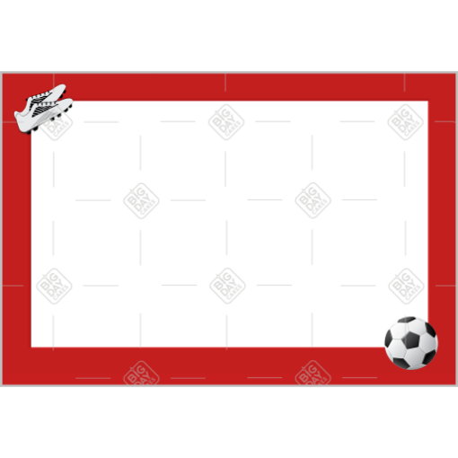 Football red frame - landscape
