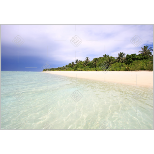 Tropical beach topper - landscape