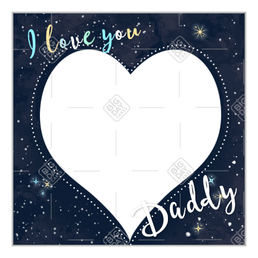I love you Daddy blue frame - square