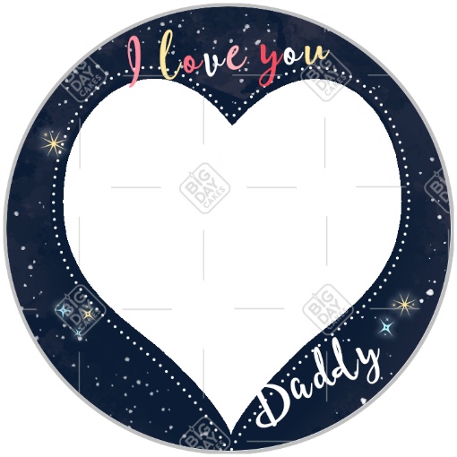 I love you Daddy pink frame - round