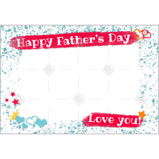 Fathers Day love you frame - landscape