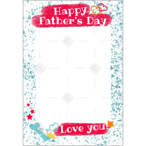 Fathers Day love you frame - portrait