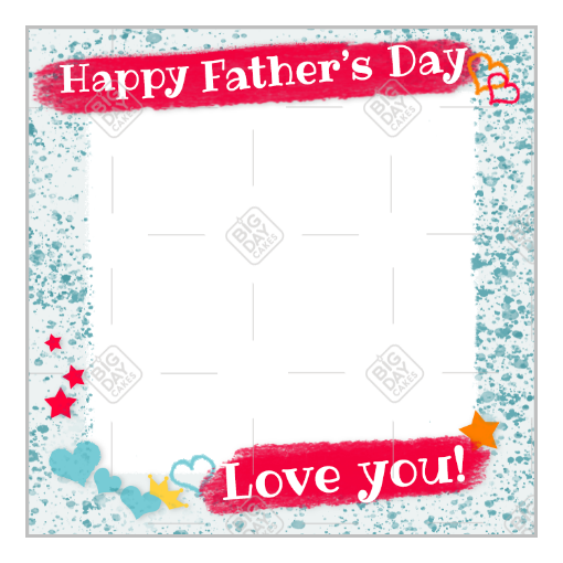 Fathers Day love you frame - square