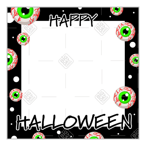 Happy Halloween Eyeballs frame - square