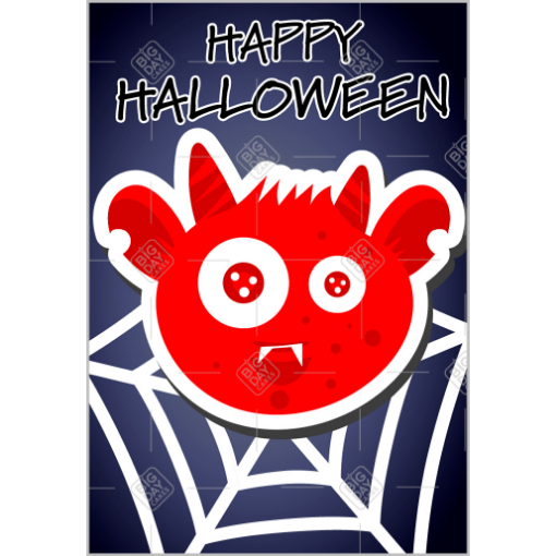 Happy Halloween Monster topper - portrait