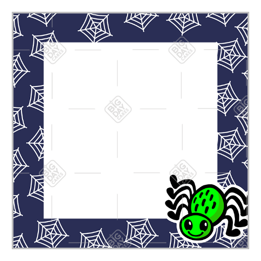 Green spiderweb frame - square