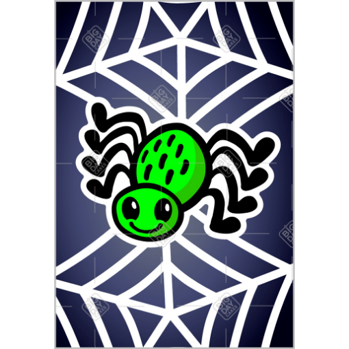 Green spider topper - portrait