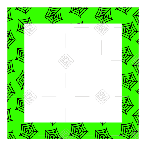 Spiderwebs green frame - square