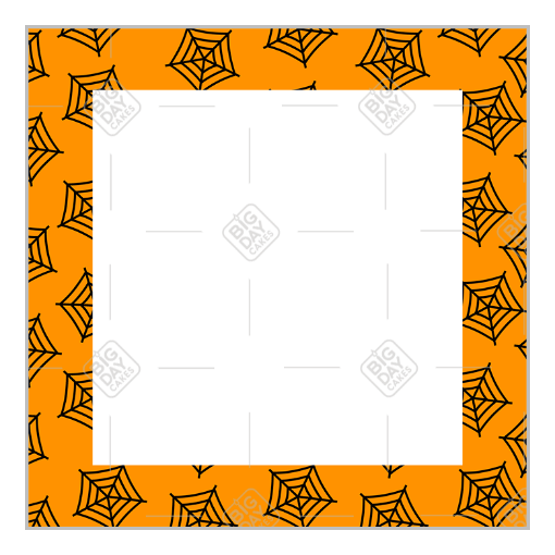 Spiderwebs orange frame - square