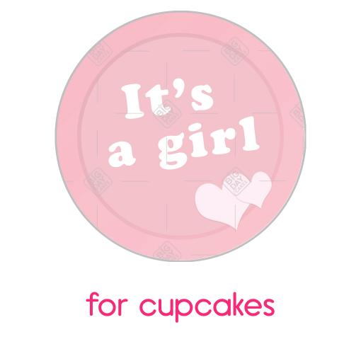 It's a girl topper - cupcake