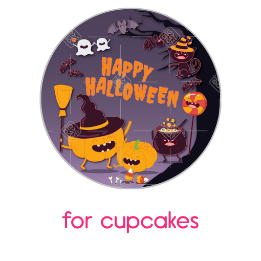 Pumpkin witches topper - cupcake