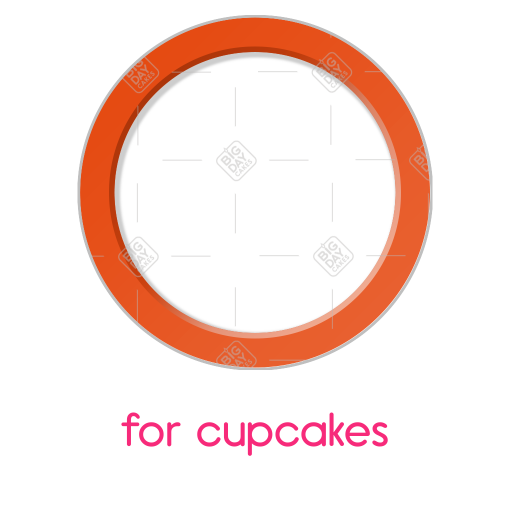 Simple orange frame - cupcake