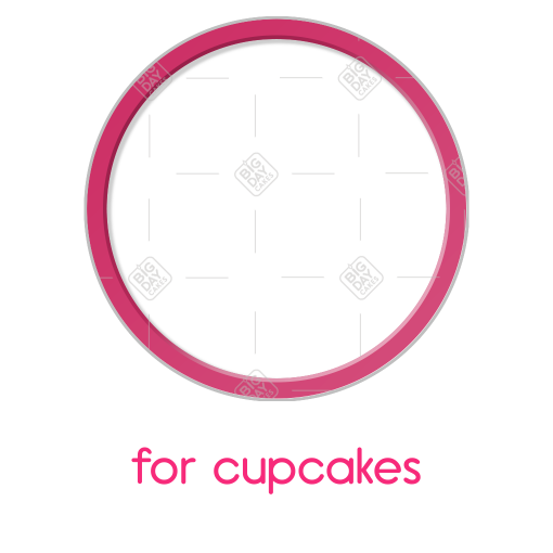 Simple thin pink frame - cupcake