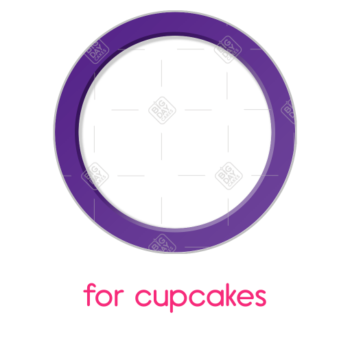 Simple purple frame - cupcake