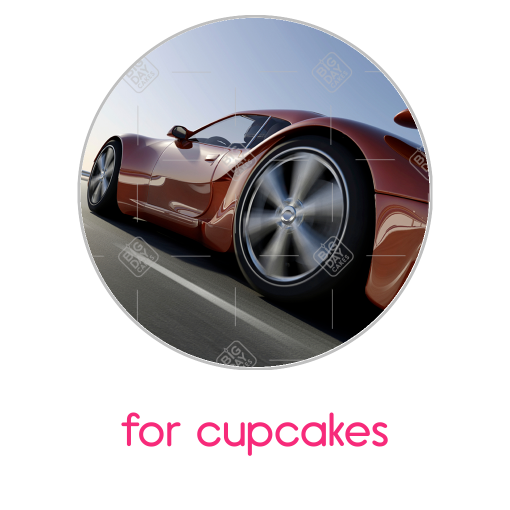 Sports car topper - cupcake
