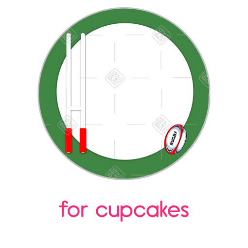 Rugby posts frame - cupcake